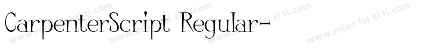 CarpenterScript Regular字体转换